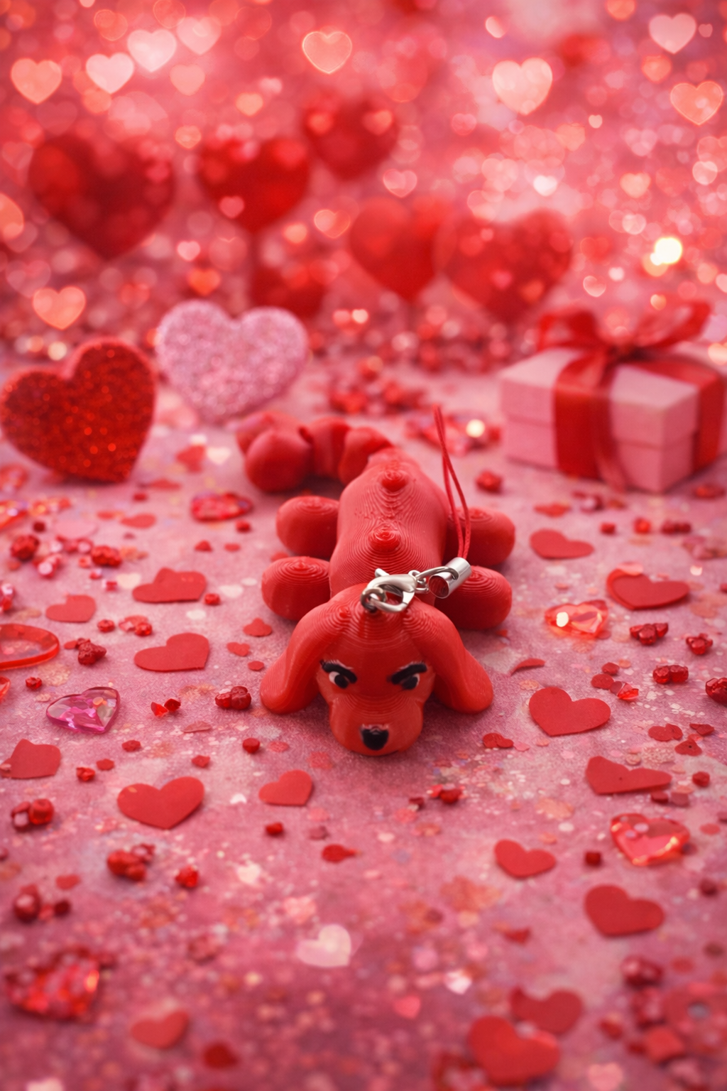 •	„Širdelių šuniukas“ – Valentino pakabukas