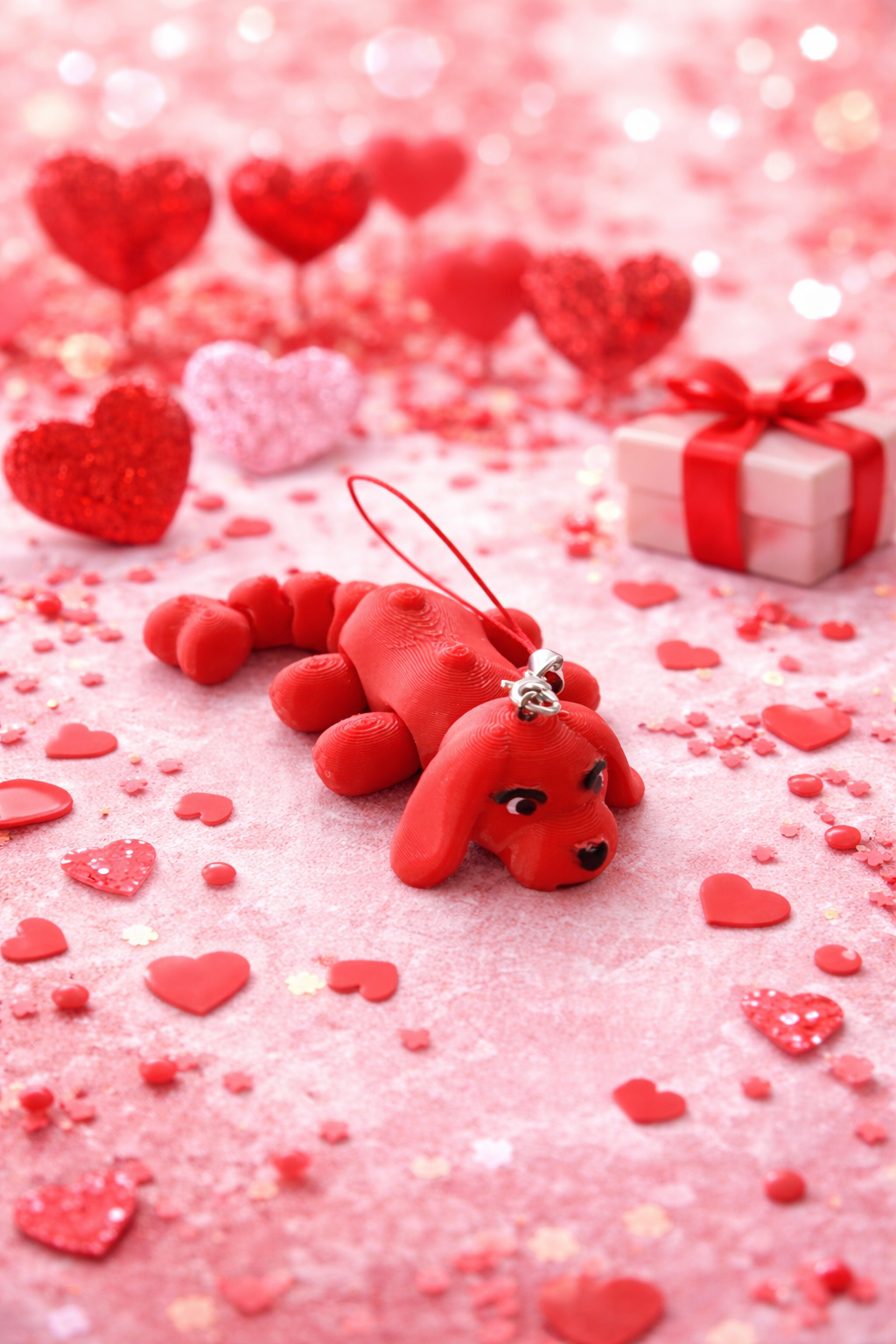 •	„Širdelių šuniukas“ – Valentino pakabukas