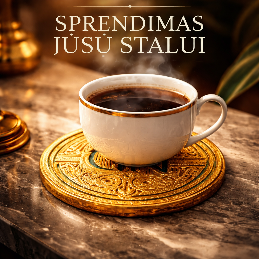 Personalizuotas stalo padėkliukas su Jūsų logotipu (kavai ir gėrimams)