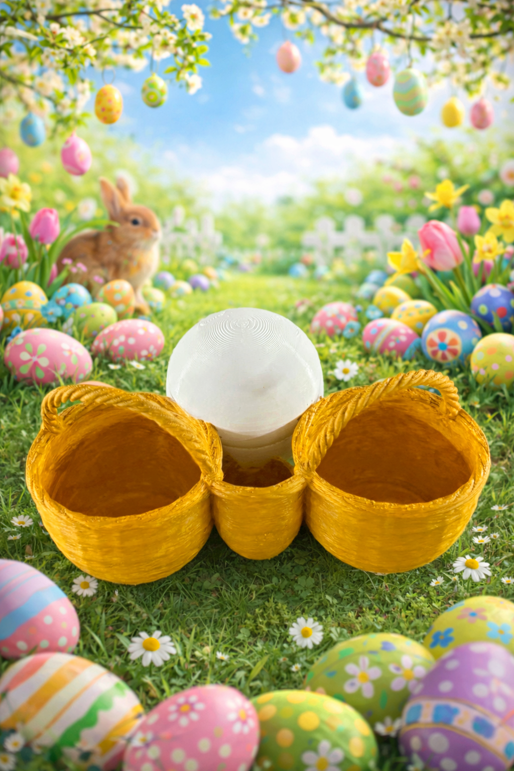 🐣 Velykinė 3D dekoracija – viščiukas kiaušinyje
